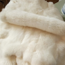 Clear cabin whole otters rabbit fur leather fur integrated natural white to make bag cufflink shoe phone shell adornment