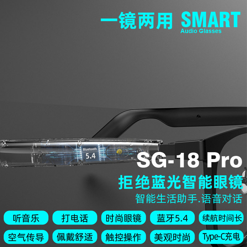 跨境智能蓝牙眼镜可配度数黑科技磁吸蓝牙耳机智能防蓝光墨镜,淘宝优惠券,粉丝福利购,淘宝优惠卷