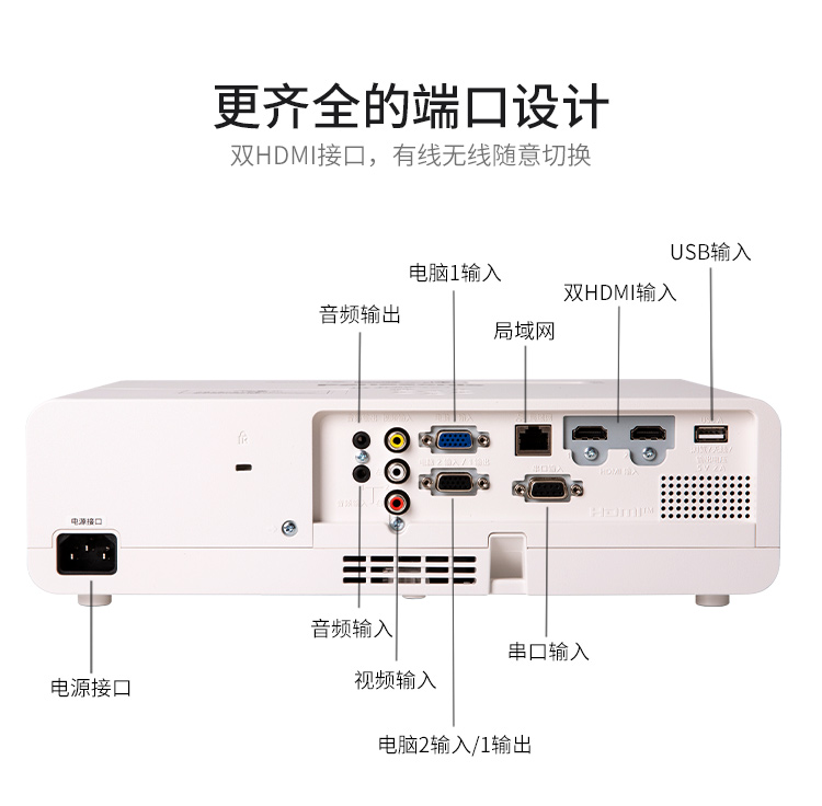 松下PT-XW337C/UW336C高清宽屏XW392C/UW391C 商务培训家用投影仪 - 图1