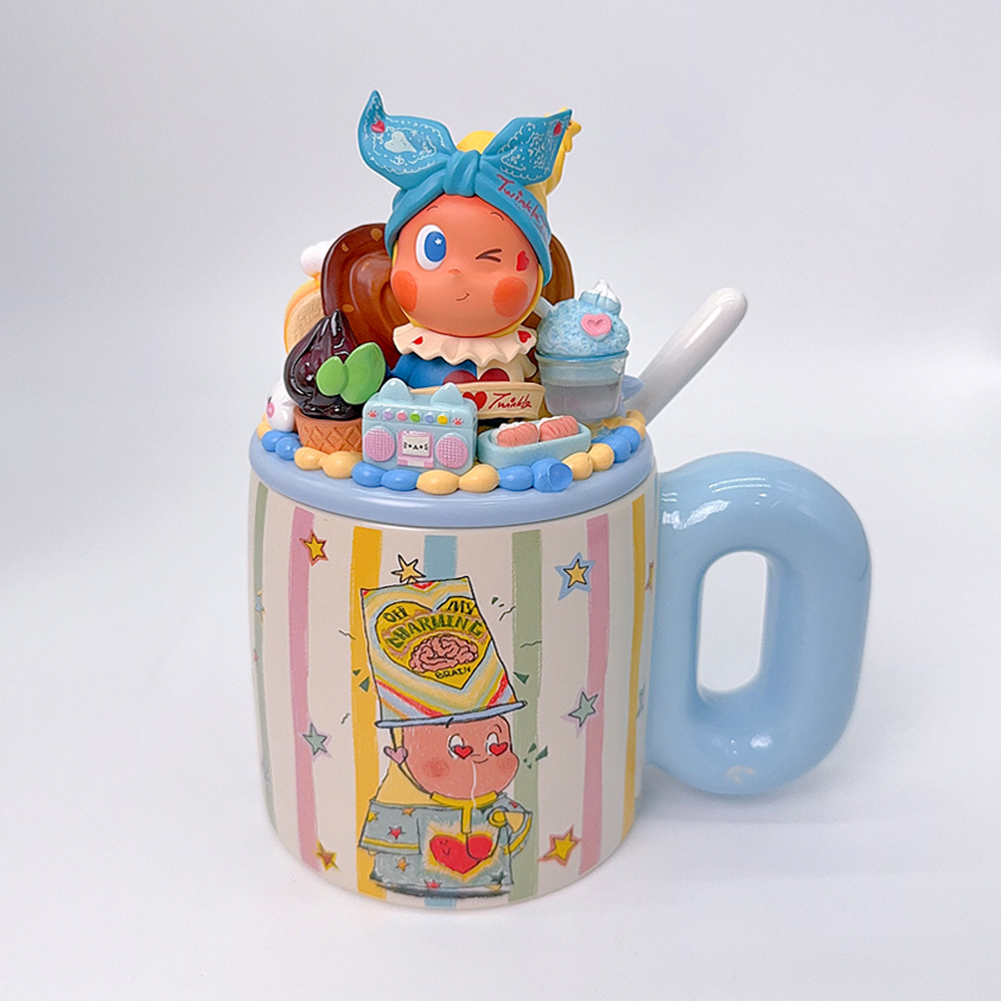 星星人联名胖胖杯美味时刻奶油胶diy手作马克杯潮玩桌面摆件可爱,淘宝优惠券,粉丝福利购,淘宝优惠卷