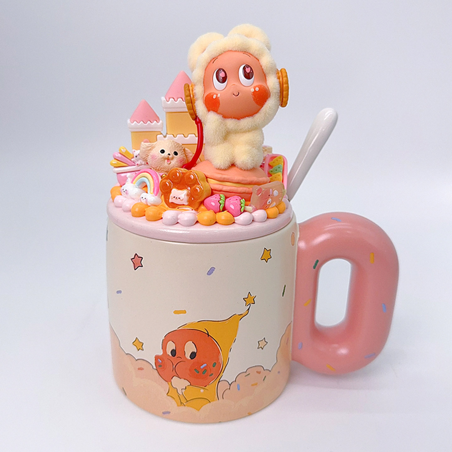 星星人联名胖胖杯美味时刻奶油胶diy手作马克杯潮玩桌面摆件可爱,淘宝优惠券,粉丝福利购,淘宝优惠卷