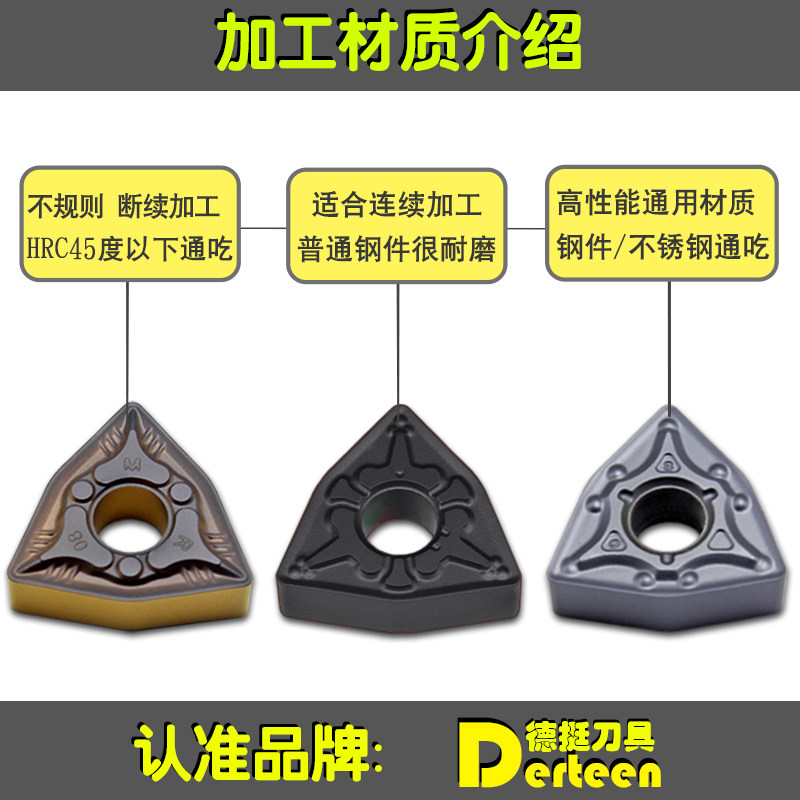 外圆数控车刀片桃形硬质合金刀头刀粒WNMG080408钢件加工包邮_虎窝淘