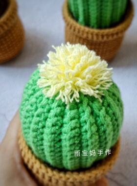 手工diy材料包自制毛线仙人掌