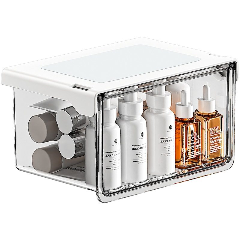 镜柜下抽屉式收纳盒卫生间化妆品收纳神器卸妆棉签口红透明置物架,淘宝优惠券,粉丝福利购,淘宝优惠卷