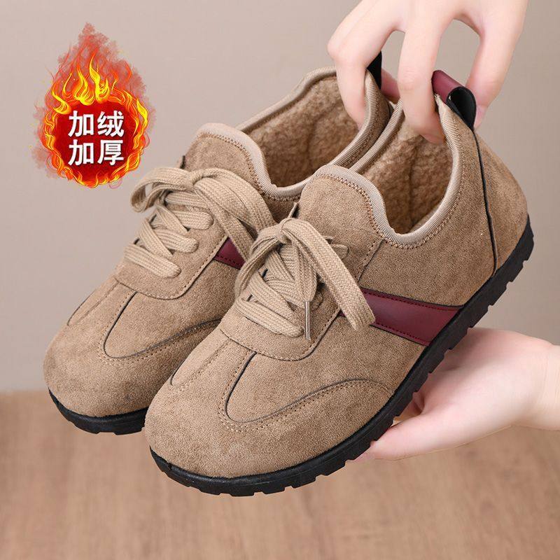 2025冬季棉鞋女加绒加厚保暖德训鞋软底防滑复古百搭休闲运动板鞋,淘宝优惠券,粉丝福利购,淘宝优惠卷