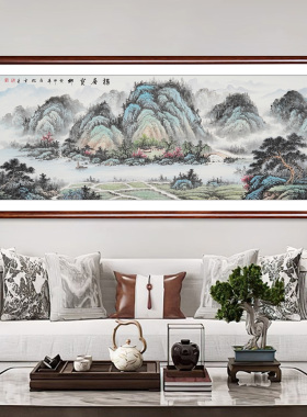 福居宝地国画山水画手绘招财挂画