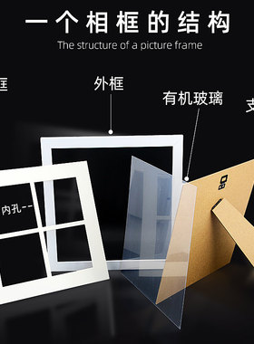 油画棒画框四宫格九宫格相框四色