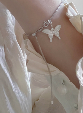 白蝶贝燕尾蝶纯银手链