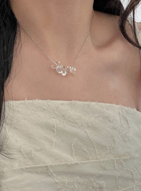 天然异形白水晶纯银高级感项链女