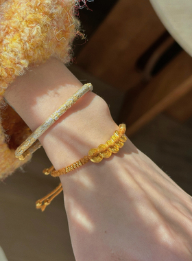 足银999.9五帝钱币日进斗金手绳