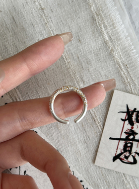 足银999.9繁花盛开实心戒指