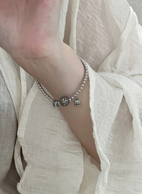 s925银古风喜上眉梢手链女