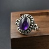 Made in Thailand s925 handmade silver Brazilian amethyst ring