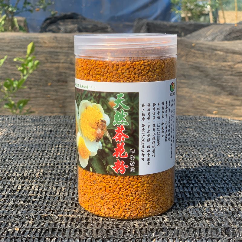 天然茶花粉新鲜蜂花粉纯正未破壁可食用的茶花花粉500g正品女性