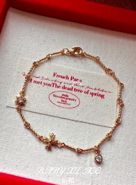 「爱恋」本命年幸运绳红绳爱心十字架小众设计款简约手链手绳S007