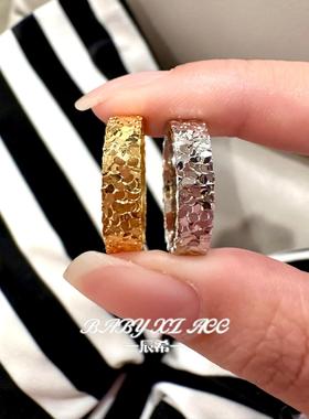 龙鳞碎冰冰小众设计款不规则时尚高级感百搭素款简约韩版戒指