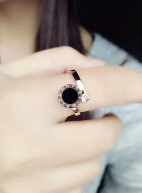 手镯ins小众设计高级感不掉色玫瑰金罗马字母简约百搭网红手饰品