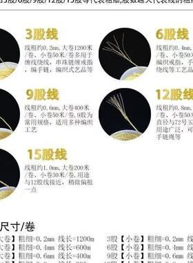 金线编织金丝72号线配件线
