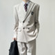 Uncle Kimura dk Japanese school supply sense off-white suit uniform men's spring and autumn youth double-breasted suit