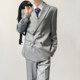 Uncle Kimura dk Japanese school supply sense off-white suit uniform men's spring and autumn youth double-breasted suit