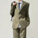 ລຸງ Kimura dk off-white striped suit jacket ຊຸດຜູ້ຊາຍ