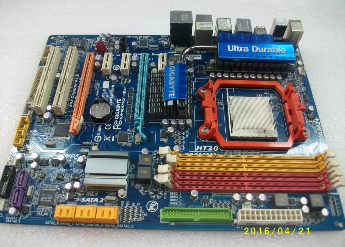 技嘉GA-MA790X-UD4P AM3+ 790全固态豪华板带导热管DDR2支持AM2 - 图0
