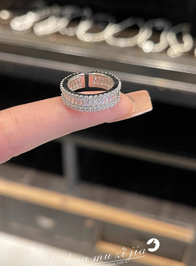 轻奢满钻戒指锆石韩国nyunyu指环