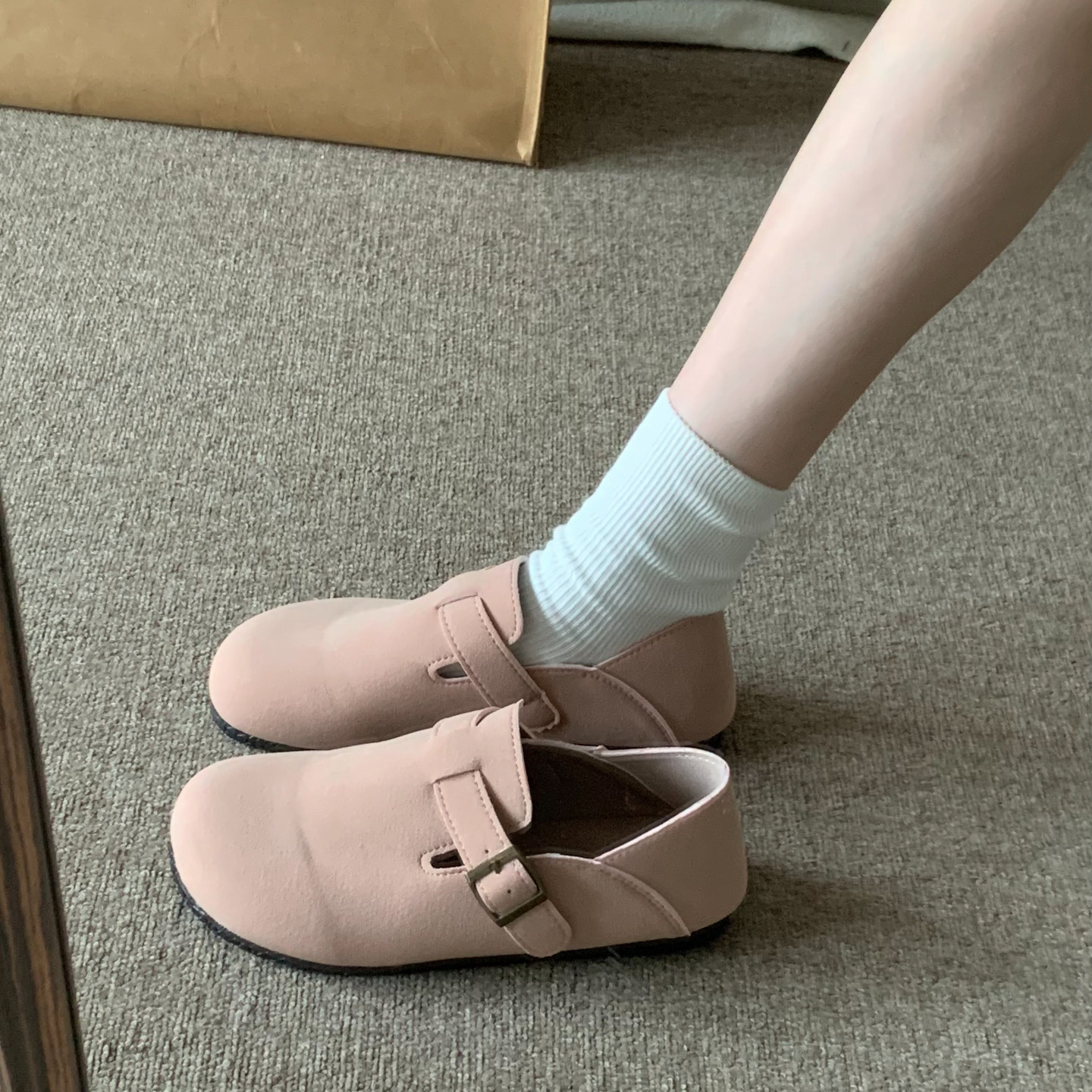 踩屎感两穿孕妇勃肯鞋女款2025新款秋季一脚蹬单鞋大码豆豆乐福鞋,淘宝优惠券,粉丝福利购,淘宝优惠卷