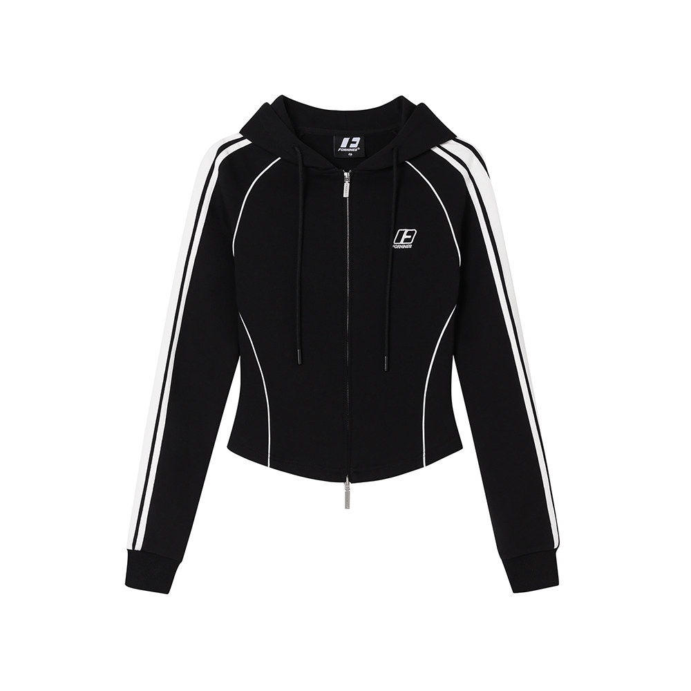 FORNINES显瘦修身空气层卫衣女连帽开衫春季美式辣妹短款运动外套,淘宝优惠券,粉丝福利购,淘宝优惠卷