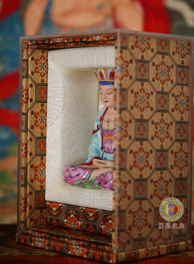 唐代团花收藏寸佛像亚克力锦盒