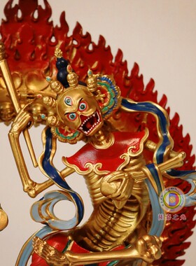 彩绘尸陀林主铜像