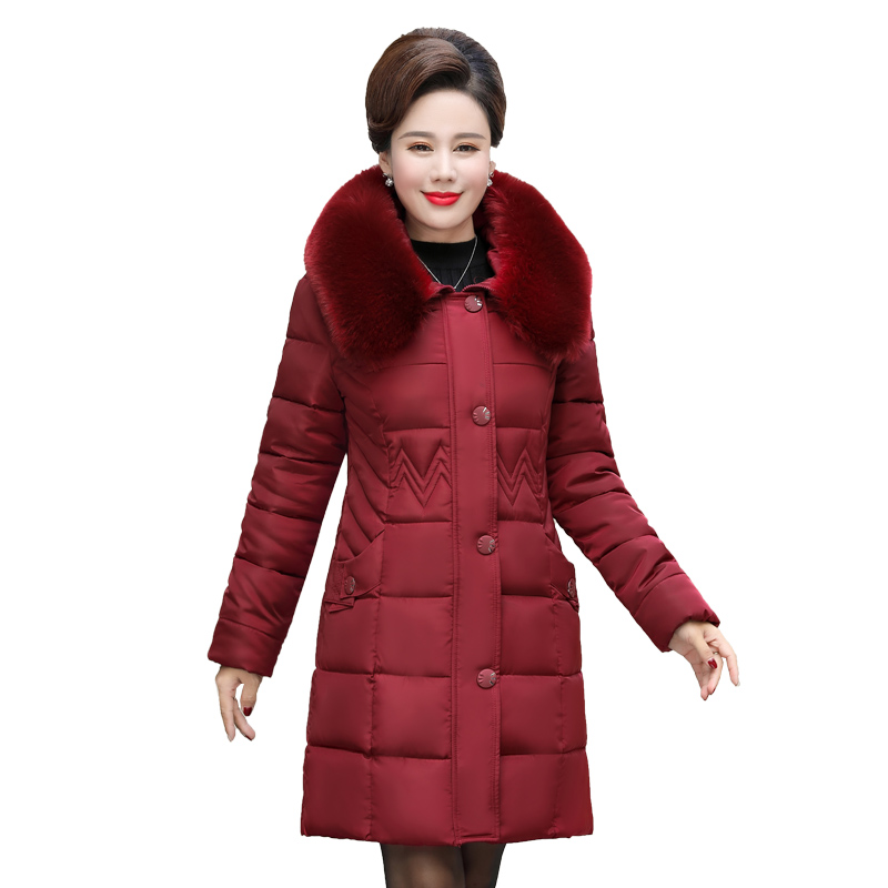 岁妈妈装冬季外套 50 40 中老年棉衣女中长款新款韩版羽绒棉服加厚 岁妈妈装冬季外套 50 40 中老年棉衣女中长款新款韩版羽绒棉服加厚