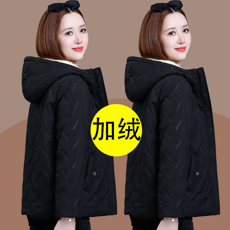 加绒短外套女冬季爆款小棉袄2025年新款春秋加厚秋冬连帽棉衣棉服,淘宝优惠券,粉丝福利购,淘宝优惠卷