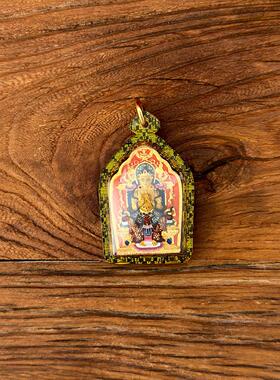 弥勒佛西藏手绘擦擦项链