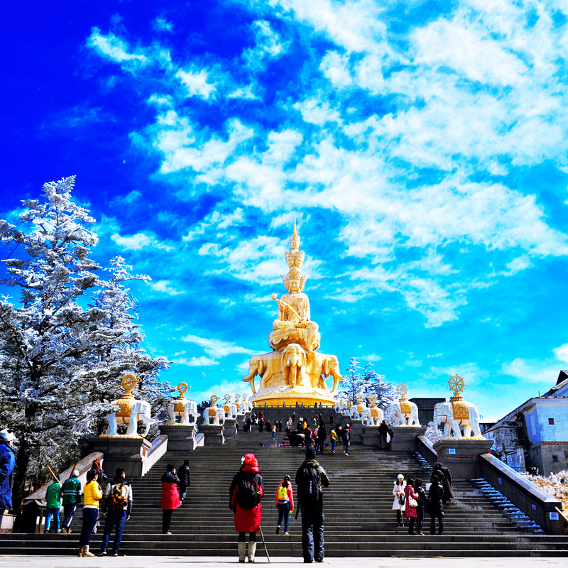 成都一日游都江堰青城山熊猫峨眉山乐山四姑娘山旅游纯玩1日游