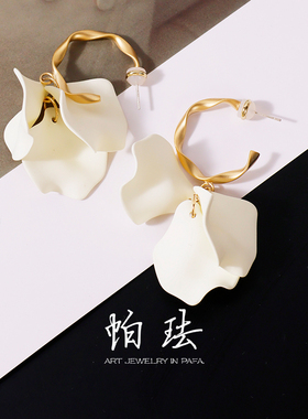PAFA帕珐小众设计云花香影耳环