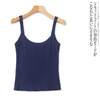 CC3269 Foreign Trade European and American Single Women's Suspension Summer New U-neck Pit Strip Slim Elastic Inner Bottoming Vest