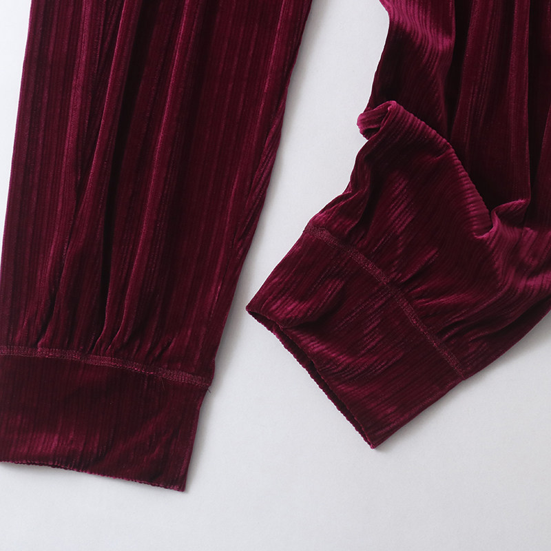 外贸欧美单女士运动裤秋季新款松紧腰束脚灯芯绒宽松时尚哈伦裤,淘宝优惠券,粉丝福利购,淘宝优惠卷