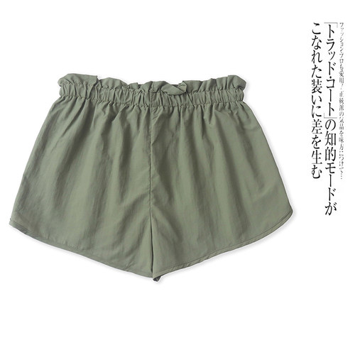 N5823外贸欧美女装短裤春夏新款松紧腰高腰显瘦休闲宽松阔腿裤 - 图2