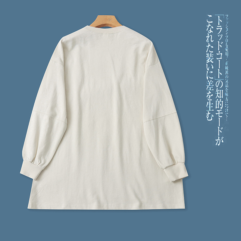 DD9053外贸日单女生中长款卫衣新款圆领套头字母宽松韩版休闲上衣 - 图2