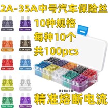100PCS 10 CAR FUSE INSERTS 2A-35A CAR FUSE COMBINATION 100 INSURANCE