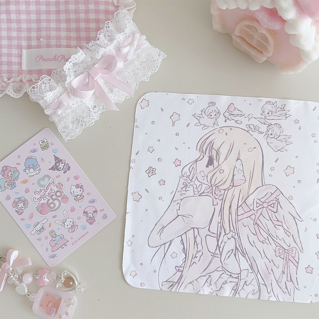 人型电脑天使心原创设计眼镜盒眼镜布粉色可爱近视收纳盒子小天使,淘宝优惠券,粉丝福利购,淘宝优惠卷