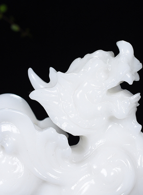 玉石貔貅一对装饰家居客厅玄关新中式办公室桌面摆放白玉摆件