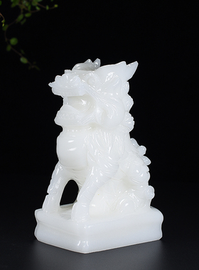 摆件客厅天然汉白玉招财