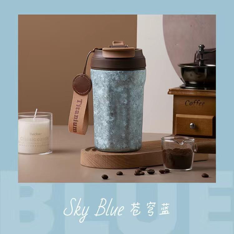 纯钛保温保冷咖啡杯高颜值便携手提随行杯子男女士八角钛杯吸管杯 - 图3