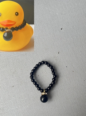 8号小黄鸭DIY配件手工珍珠项链配饰奶茶店赠品娃娃配饰