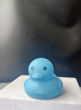 8号奶茶店同款礼品普通眼睛小黄鸭可定制logo捏捏叫玩具