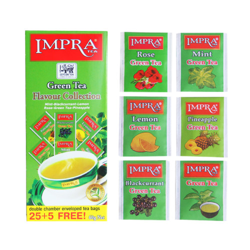 斯里兰卡进口IMPRA精选绿茶柠檬风味盒装60g小包泡茶调味茶 - 图2