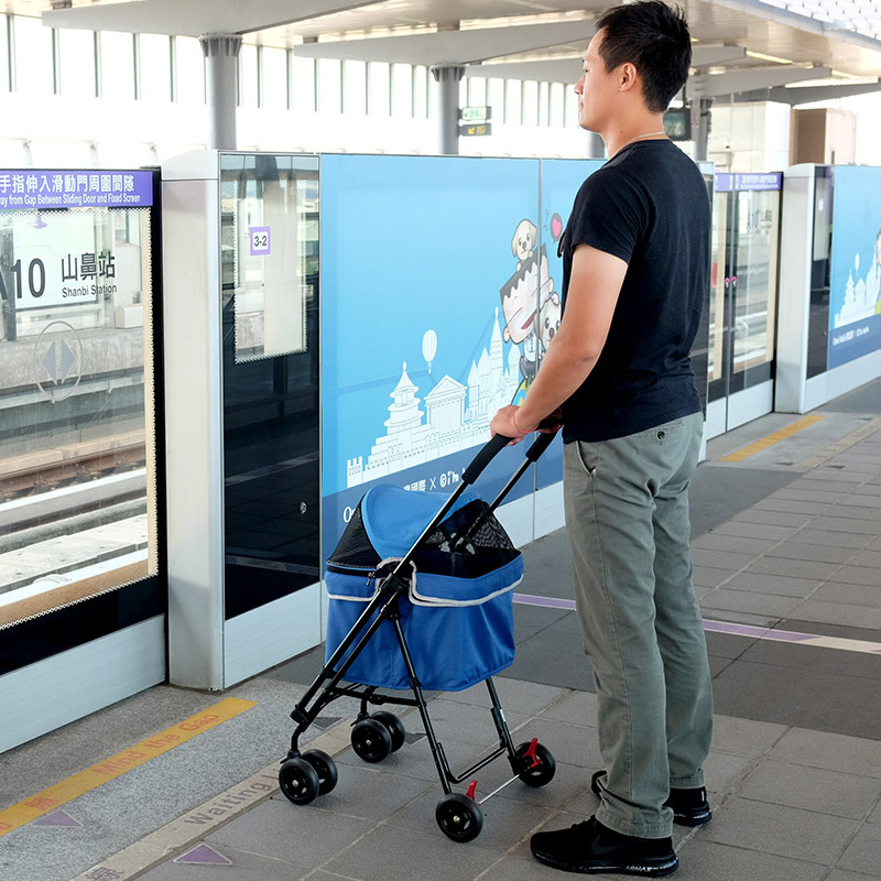 台湾IBIYAYA宠物推车小型狗车猫推车可轻便宠物折叠推车猫可折叠 - 图2