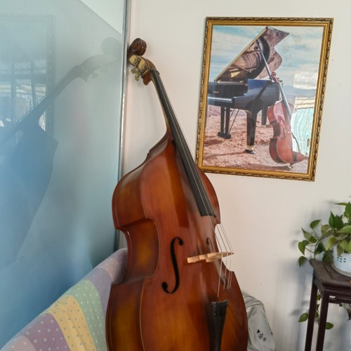 低音大贝司贝斯大提琴贝低音大提琴实木手工制作 - 图3
